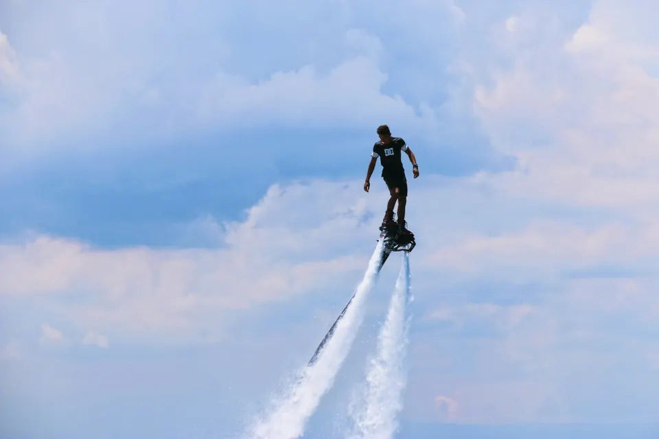 Flyboarding at Murudeshwar Beach, Murudeshwar