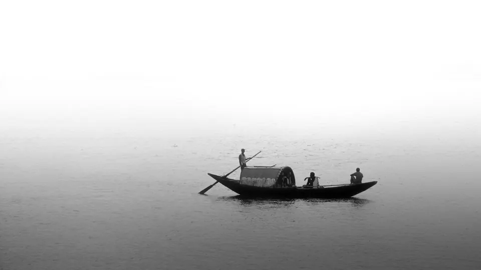 Slow Boat at Murudeshwar Beach, Murudeshwar